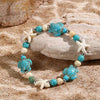 Shell and Starfish Charm Bracelet with Adjustable Rope Detail - Image 14