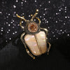 Women Men Rhinestone Ginkgo Badges Brooches Casual Unisex Metal Shiny Crystal Suit Office Pins Jewelry - Image 17