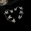 Silver Plated Metal Butterfly Ear Clips Without Piercing For Women Sparkling Zircon Ear Cuff Clip Earrings Wedding Jewelry - Image 10