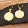 Round Shape Spain/English Pendant Necklace S/L Sizes Choice For Women Men Copper Clavicle Chain Jewelry Accessories - Image 6