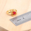 Red Zircon Silver Gold Color Jewelry Sets Bridal Wedding Earrings Rings Pendant Necklace Stone Bracelets Set For Women - Image 4