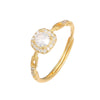 Silver Shiny Square Zircon Chain Adjustable Ring for Women Wedding Jewelry Accessories - Image 6