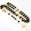 Stainless Steel Long Necklace Virgin Mary Cross Pendant with 35cm+15cm Extender Bead Chain Jewelry - Image 3