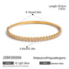 Delicate Crystal Bangle For Women Minimalist Gold Plated Stainless Steel Bangle Party Wedding Jewelry Gift - Image 13