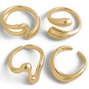 4Pcs/Set Silver Color Irregular Geometric Open Rings For Women Men Punk Metal Adjustable Knuckle Joint Ring Jewelry - Image 6