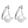 Silver Earrings Twisted Pearl Earrings Ladies Simple Birthday Party Wedding Anniversary Jewelry Gift - Image 1