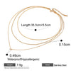 Miia Gold Plated Stainless Steel Three-layer Necklace with a Round White Cubic Zirconia Pendant, 35/40/45+5cm - Image 6