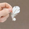Rhinestone Feather Brooch Pin in Gold-Tone and Silver-Tone Styles - Image 13