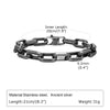 Chunky Chain Bracelets for Men,Silver Black Grey Gold Color Stainless Steel Chain Wristband,Stylish Gift for Son Dad - Image 8