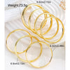7Pcs Gold Color Bangle Set For Women Hammered Smooth Open Cuff Bracelet Stackable Wristband Boho Jewelry Gift - Image 6