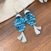 Round Natural Shell Dangle Earrings Novel Ocean Fish-shape Long Tassel Drop Earring for Women Charms Ear Hooks Party Jewelry K1 - Image 2