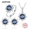 Silver Snowflake Necklaces Earrings Rings Gifts Jewelry - Image 1