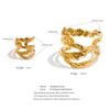 Stainless Steel Layered Hollow Large Wide Statement Bracelet Bangle Set Stainless Steel Pvd Plated Jewelry - Image 6