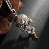 Vintage Gothic Snake Coiled Demon Skull Pendant Necklace for Men Boys Rock Party Halloween Jewelry Gift - Image 3
