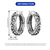 Openwork Leaf Pattern Hoop Earrings with Sculpted Detail - Image 57