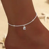 Dainty Chain Anklet with Cubic Zirconia Cross Pendant - Image 9