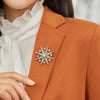 Alloy Rhinestone Snowflake Brooches Eight Pointed Star Corsage Women Clothing Accessories Suit Pin Christmas Jewelry Gift - Image 3