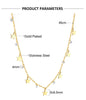 Stars Bling CZ Stone Necklaces For Women Girls Gold Color Stainless Steel Choker Anniversary Gift Jewelry - Image 5