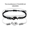 12 Pieces/Set Alloy Black and White Tai Chi Rhinestone Woven Bracelets For Couples With Adjustable Bracelets - Image 4