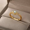 Opal Finger Rings For Women Stainless Steel Adjustable Couple Geometric Open Ring Handmade Aesthetic Jewelry Gift - Image 16