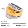 Ars Stainless Steel Chunky Dome Rings Gold Plated Wide Band Ring for Women Statement Two Tone Rings Minimalist Accessories - Image 8