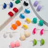 Cute 9Pairs/set Colorful Small Acrylic Curved Rectangle Earrings for Women Girls Star Square Round Earrings Jewelry - Image 1