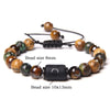 12 Constellation Zodiac Sign Stone Bracelet Turquois Tiger Eye Mineral Bracelet Adjustable Woven Bangle Leo Jewelry Gift - Image 3