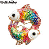 Lovely Fishes Brooches For Women Unisex 2-color Pisces Zodiac Sign Animal Party Casual Brooch Pins Gifts - Image 1