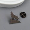 Fun Hillside Lone Wolf Gold Plated Badge, Silver Collar Brooch, Black Lapel Pin, Men's Suit Accessories Set, Father's Gift - Image 3