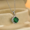 Elegant Cushion Shape Cubic Zirconia Pendant Necklace Silver Color Box Chain Women Accessories Jewelry - Image 2