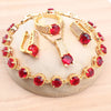 Silver Bridal Jewelry Sets For Women White Zircon Gold Color Wedding Necklace Pendant Stones Earrings Rings Bracelets Set - Image 10