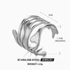 Stainless Steel Lava Irregular Hollow Ring for Women Metal Texture Daily Simple Stylish Golden Rings Jewelry - Image 8