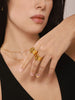 Rings For Women Stainless Steel Adjustable Gold Plated Punk Open Ring Jewelry Accessories Couples Gifts - Image 6
