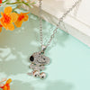 Cartoon Snoopy Full Zircon Necklace Couple Gift Pendant Cartoon Dog Clavicle Chain Valentine's Day Necklace - Image 5