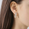 Square Crystal Zirconia Hoop Earring for Women Stainless Steel Shiny CZ Ear Birthday Jewelry Gifts - Image 6