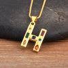 Inlaid Colorful Zircon A-Z Letters Pendant Necklace Name Initials Alphabet For Women Accessories Gifts - Image 9