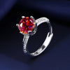 Silver Multicolor Green Ring Adjustable Open Band Women's Engagement Wedding Jewelry Gift - Image 4
