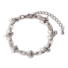 Silver Color Paper Clip Splicing Rough Round Chain Bowtie Rhombus Geometric Minimalist Love Bracelet - Image 10