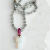 Glass Bead Necklace with Pumpkin Beads and Tree or Fish Pendants - Image 11