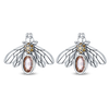 Silver Double stirrup Bee firefly zircon zircon Earrings for Women Jewelry Wedding Birthday mom Gift - Image 15
