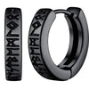 Stainless Steel Norwegian Viking Rune Hoop Earrings For Men Woman Unisex 12 Mm Huggie Hoop Religious Earring Jewelry - Image 8
