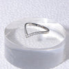 GD Ladies V-shaped Finger Jewelry Gold Plated Stainless Steel Cubic Zirconia Pave V Shape Zircon Thin Ring for Women - Image 3