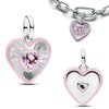 Silver Glass Slipper Charm Pink Envelope Floral Tulip Golden Key Sword Bee Cicada Butterfly Beads Necklace Fit Bracelet - Image 35