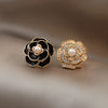 Elegant Women Girls Camellia Pearl Earrings Flower Classic Ear Rings Lady Wedding Party Jewelry Stud Earring Gift - Image 1