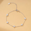 Sparking Silver Chain Bracelets For Women Elegant Three Layer Geometric Bead Bracelet Party Wedding Jewelry - Image 14