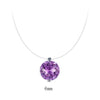 Silver Shiny Round Zircon Pendant Necklaces Chain Choker Statement Necklace For Women Collares Jewelry Gift - Image 7