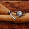 Titanium Starburst Half with CZ Cartilage Earring Piercing 16G Star Helix Tragus Labret Stud Body Jewelry - Image 23