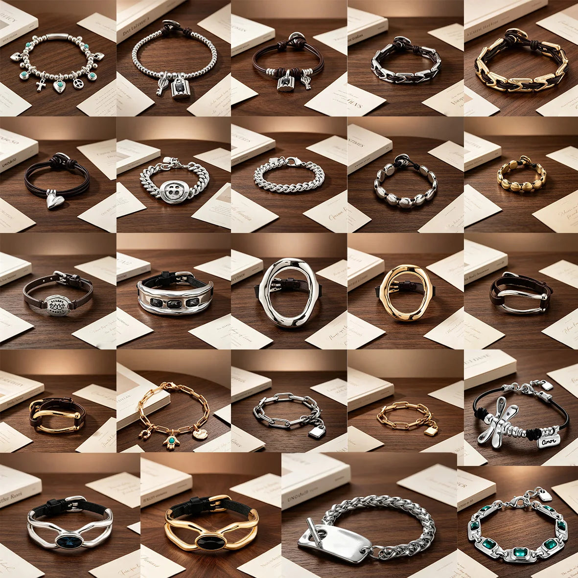 Modern Irregular Oval Zircon Paperclip Chain Bracelets Women Adjustable Stackable Layering Bracelets Jewelry - Image 1