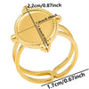1/2pcs Mix Silver/Gold Color Oval Flower Sun Ring Stainless Steel Rings For Women Men Accessories Round Blank Cobochons Settings - Image 24