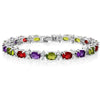 Gem Stone King Silver Oval and Round Sparkling Cubic Zirconia CZ Tennis Bracelet Jewelry Gift - Image 10